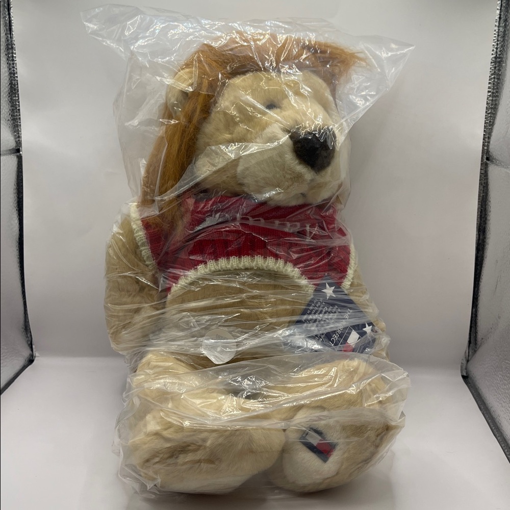 Vintage Tommy Hilfiger Stuffed Plush Lion Red Sweater (Polo Bear)